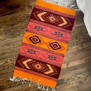 Loom-Woven Handmade Throw Rug / Textile
